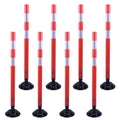 36 Inch Heavy Duty Traffic Cones 8-Pack with Spring Base - OrangeStar Reflective Safety Cones for Construction Zones, Highways, Parking Lots - Orange Road Delineators