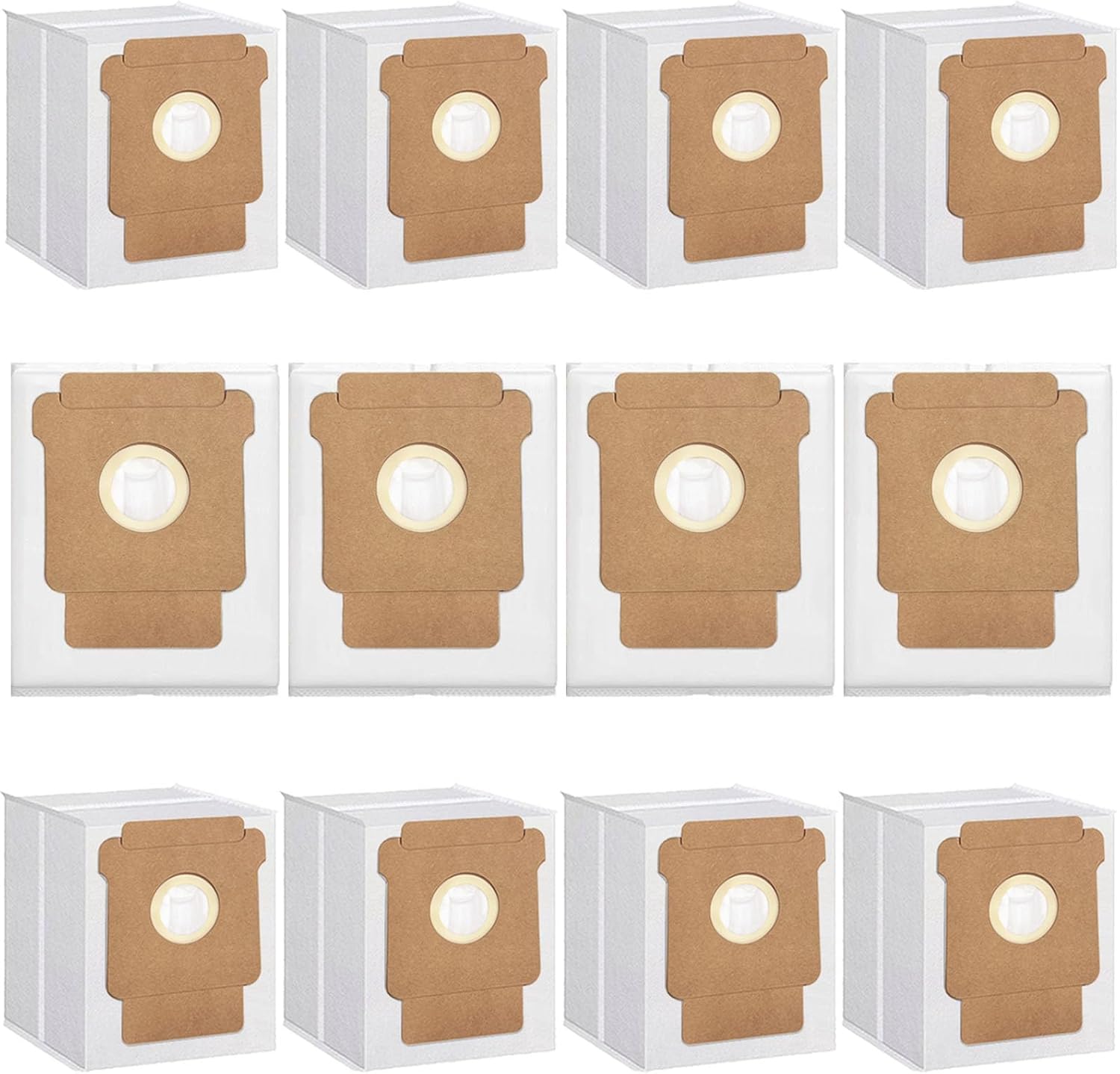 12 Pack Q0520 Vacuum Bags for iRobot Roomba Vacuum 2 Q0520 Essential Robot Vacuum Cleaner,Roomba 105 Combo/Vac,Plus 405 404 505 Combo Max 705 Vac,Max 705 Combo Robot,Disposable Auto-Empty Dust Bin Bag
