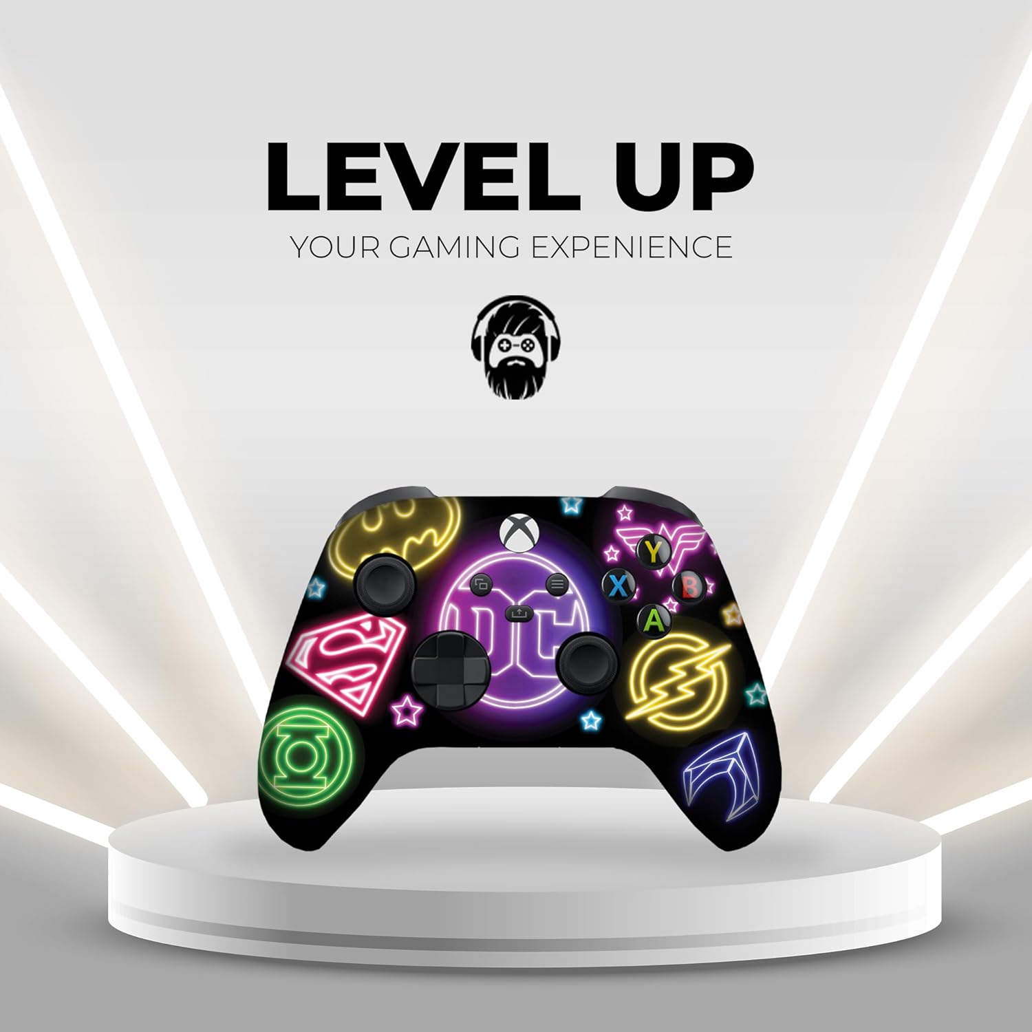 DreamController DC Comiic NEON Custom X-box Controller Wireless compatible with X-box One/Series X/S Proudly Customized in USA with Permanent HYDRO-DIP Printing (NOT JUST A SKIN)