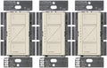 Lutron Caseta Original Smart Dimmer Switch (Lutron Smart Hub Required), for LED Lights, 150 Watt, Single-Pole/3-Way, No Neutral Required, PD-6WCL-LA, Light Almond, 3 Pack