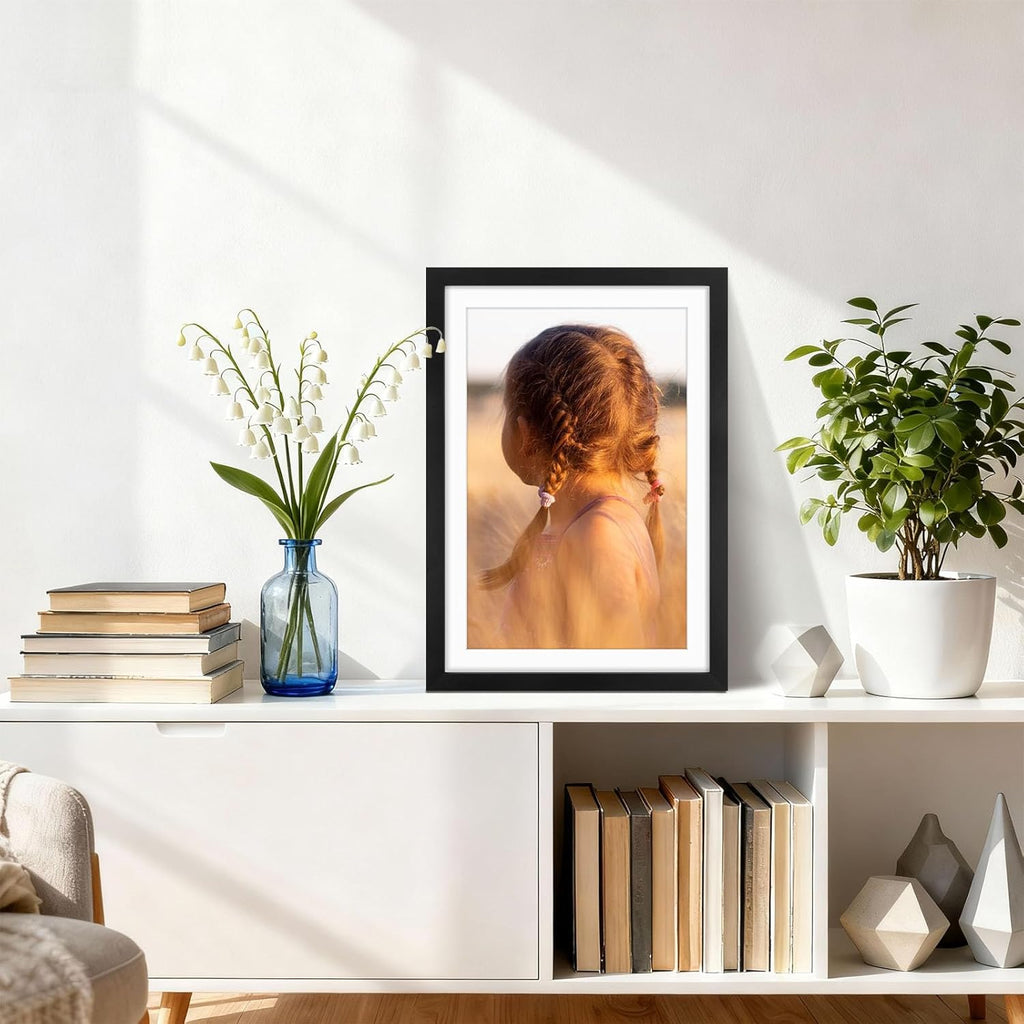 Golden State Art, 13x19 Picture Frame With Mat for 11x17 - High Definition Glass Wall Mounting Horizontal Vertical Display (Black, 1 Pack)