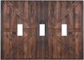 Decorative Light Switch Cover Plate Vintage Brown Farmhouse Barn Door 3 Gang Wall Plates for Electrical Outlets Triple Toggle Switch Plate Covers Outlet Covers Faceplate for Bedroom Home Decor