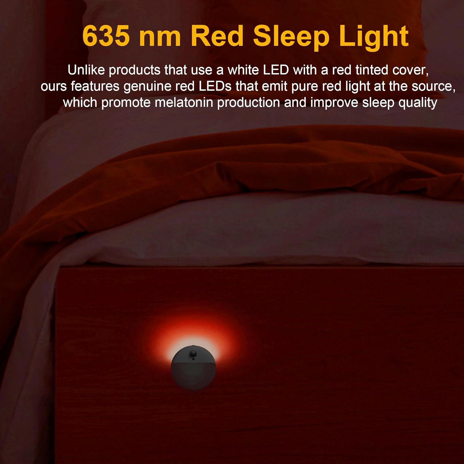 2 Pack Red Night Light, Battery Operated Night Light, 2.6" Small Sticky Lights, Dimmable Motion Sensor Light, 3 Light Modes, Portable LED nightlight for Baby, Kids, Sleep, Bedroom, Bathroom
