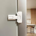 Child Proof Refrigerator Door Lock, Baby Safety Fridge Door Latches, One Handed Operation, No Tools Need or Drill (White1)