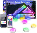 Smart Permanent Outdoor Lights, 100ft Smart Eave Lights with 72 LED Bulbs IP67 Waterproof DIY Multicolor for Daily, Festival, Party, Garden, House Decor, Work with APP/Alexa/Google Assistant