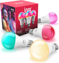innr Zigbee A19 Smart Bulb, Works with Hue*, Alexa, SmartThings, White & Color, 40% More Brightness, E26 LED Color Changing Light Bulb, Dimmable, 1100 Lumen, 4-Pack