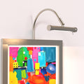Cocoweb 6 Inch Tru-Slim Satin Nickel Picture Light - LED, 2700K, Adjustable Arm, Plug-in, Toggle Switch, Sleek and Compact Design