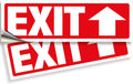 iSYFIX Exit Signs Stickers 2 Pack 12x4 Inch - Laminated Premium Vinyl Directional Up Arrow Signs for Buildings, Office, Workplace, Stores, Schools, Theaters, Parking, Restaurants, Factories