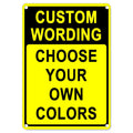 Custom Sign Outdoor Metal Vertical, Personalized Metal Sign for Parking, Gate, Delivery, Garage, Weatherproof Customized Signs for Outside, Make Your Own Signs Custom(10x7 Inches, Header)