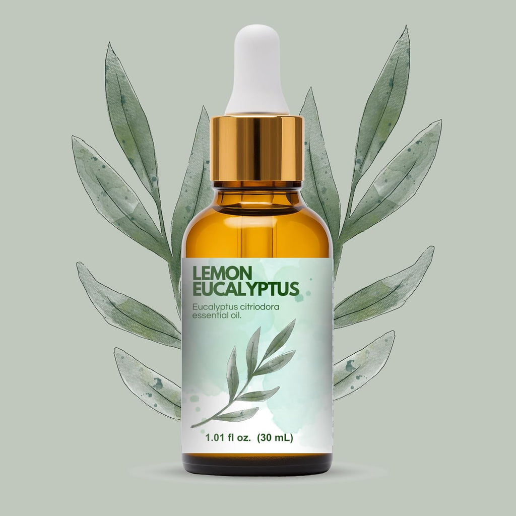 Lemon Eucalyptus Essential Oil (Corymbia Citriodora) – 100% Pure & Undiluted Citrus Aroma for Diffusers, Massage (Dilute) & DIY | Essential Oils for Humidifiers (Pack of 4 × 1.0 fl oz Each)