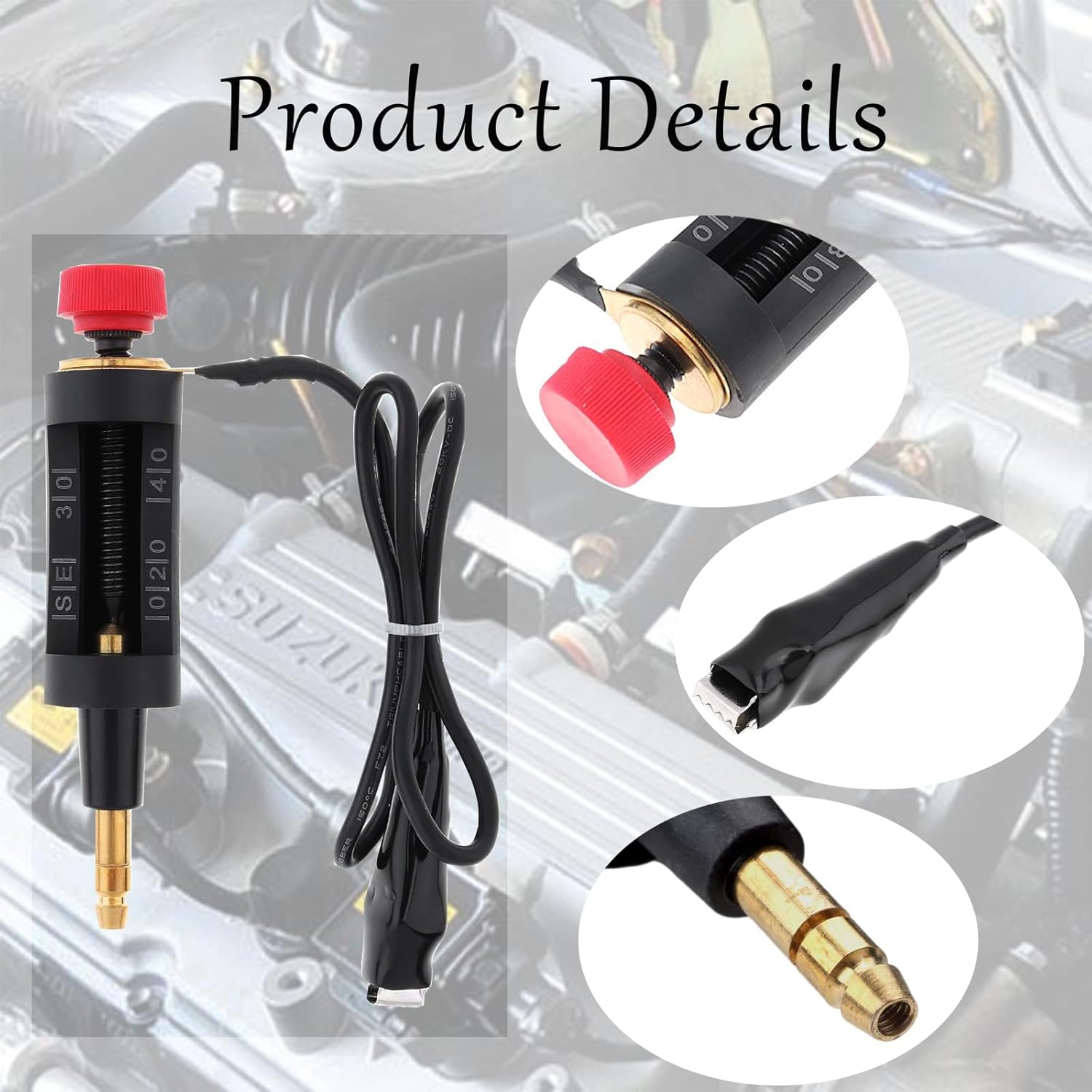 Spark Plug Tester Adjustable Car Ignition System Coil Tester Coil on Plug Spark Circuit Tester Automotive Diagnostic Tester Tool