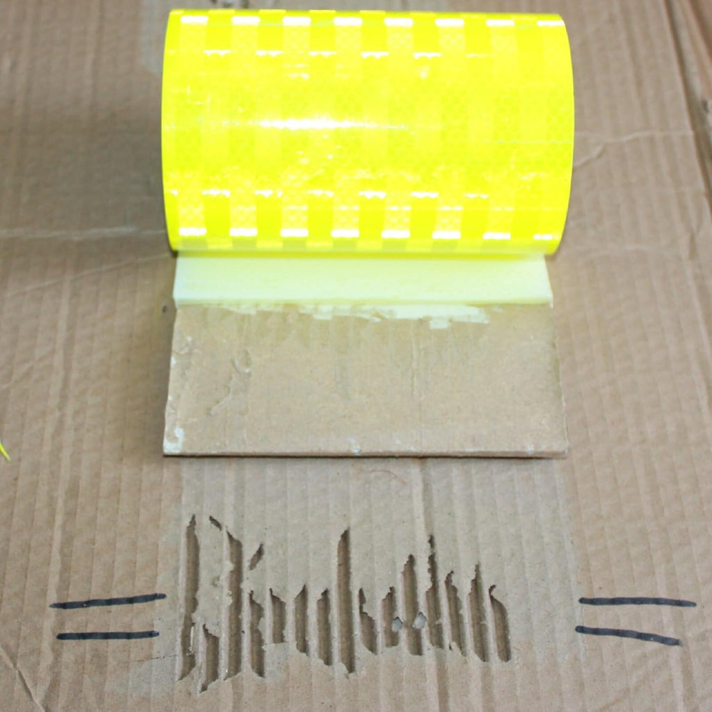 Non Fading Fluorescent Yellow Reflective Tape Outdoor Waterproof 6 inch, High Visibility Warning Safety Industrial Marking Tape (11 feet)
