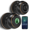 GeekTale Fingerprint Door Lock, Smart Lock with App, Biometric Door Lock, Thumbprint Door Knob, Smart Fingerprint Door Knob for Bedroom, Office, Apartment