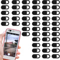50 PCS Webcam Cover Slide, 0.023 Inch Ultra-Thin Universal Web Camera Cover for Laptop, Computer, Phone–Secure Privacy with Smooth-Sliding Camera Cover(Black)