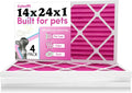 Colorfil 14x24x1 Air Filter (4-Pack) | Made in the USA | Color Changing | Remove Cat and Dog Odor | MERV 8 for Pet Hair Dander and Dust | 13.75"x23.75"x0.75" Exact Size