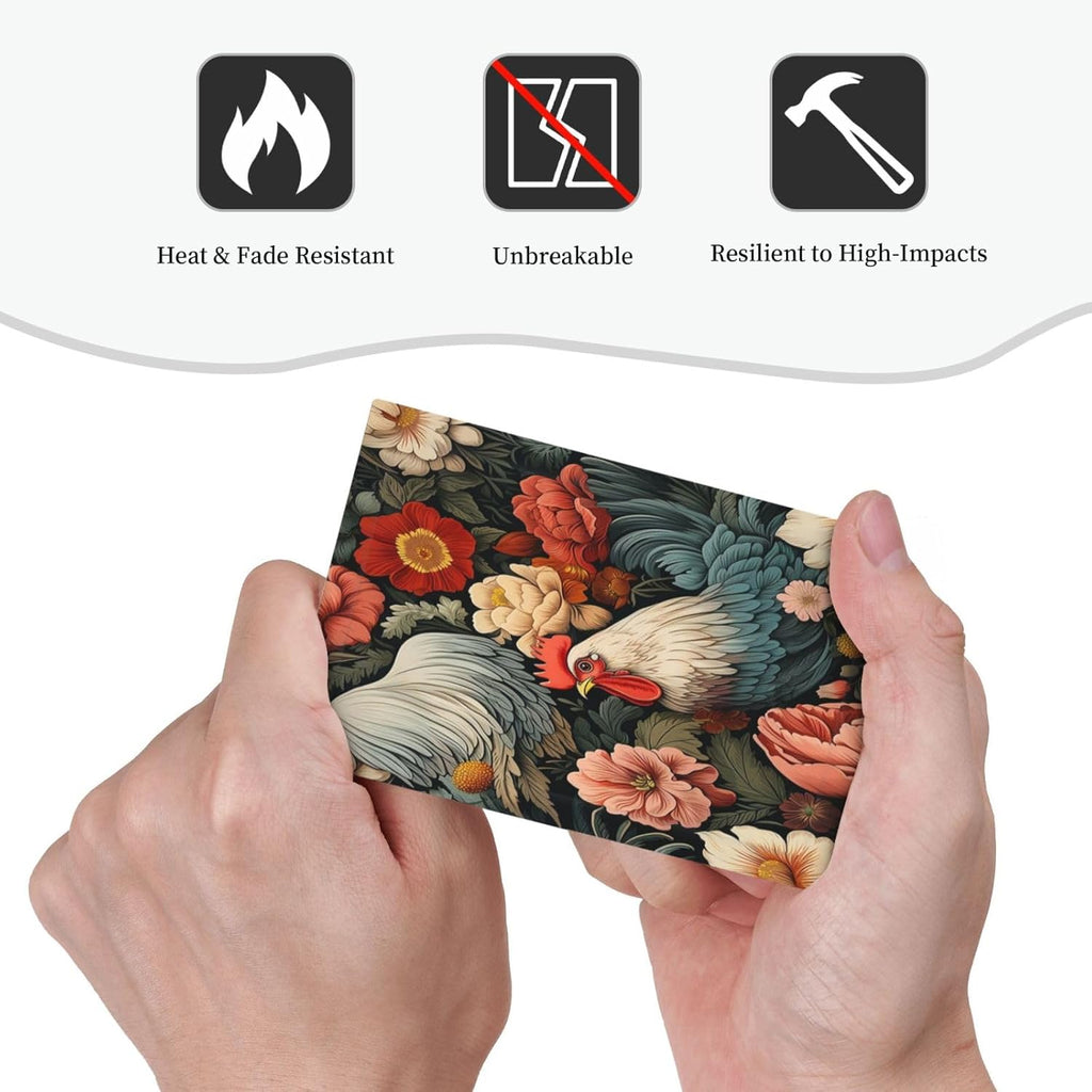 Light Switch Cover Plate Rooster Flowers Red White Chicken Floral 1 Gang No Device Blank Electrical Wall Plates Faceplate Decorative Switch Plate for living Room Farmhouse Decor