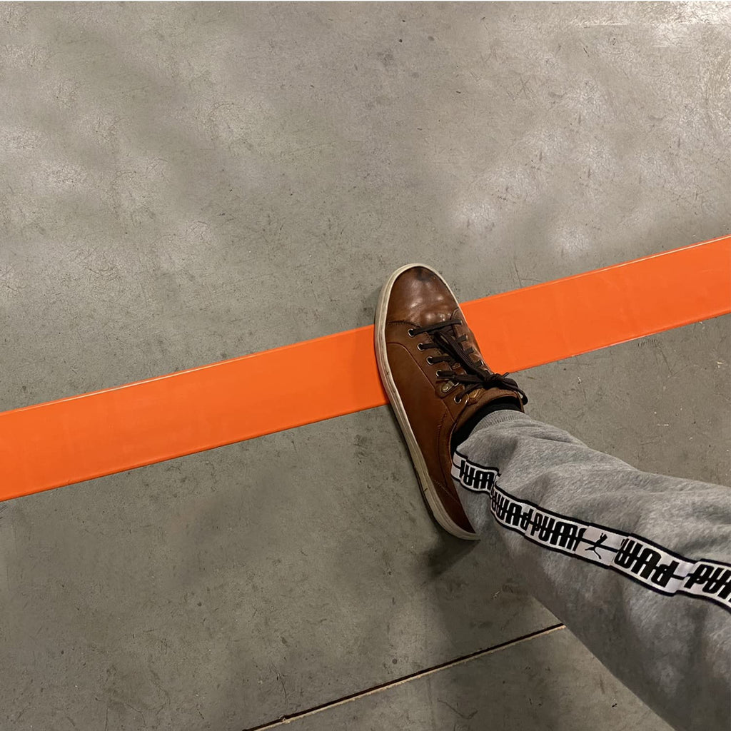 SmartSign Orange 2 inch x 100 feet Floor Marking Tape, 32 mil Vinyl Floor Tape, Superior Mark Industrial Use Safety Tape with Beveled Edges, Strong Adhesive, for Gym/Warehouse/Courts