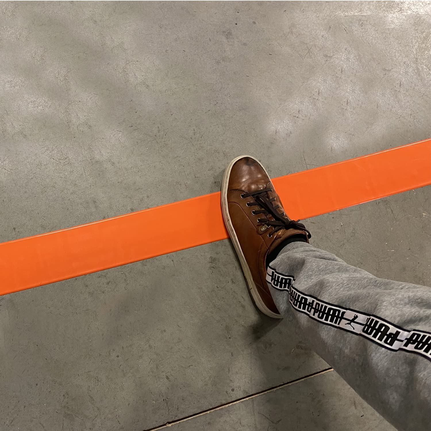 SmartSign Orange 2 inch x 100 feet Floor Marking Tape, 32 mil Vinyl Floor Tape, Superior Mark Industrial Use Safety Tape with Beveled Edges, Strong Adhesive, for Gym/Warehouse/Courts