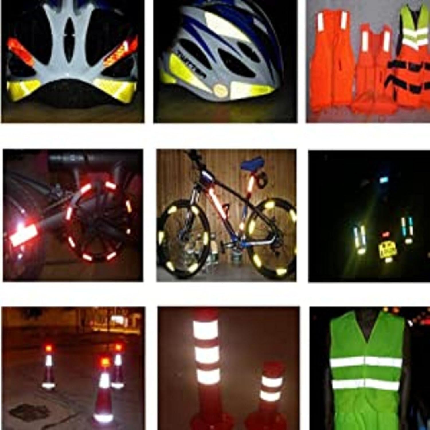 Yellow Reflective Tape 2 inch Wide, Outdoor Waterproof High Visibility Warning Industrial Marking Tape, Safety Stickers (68 feet,5 Rolls)