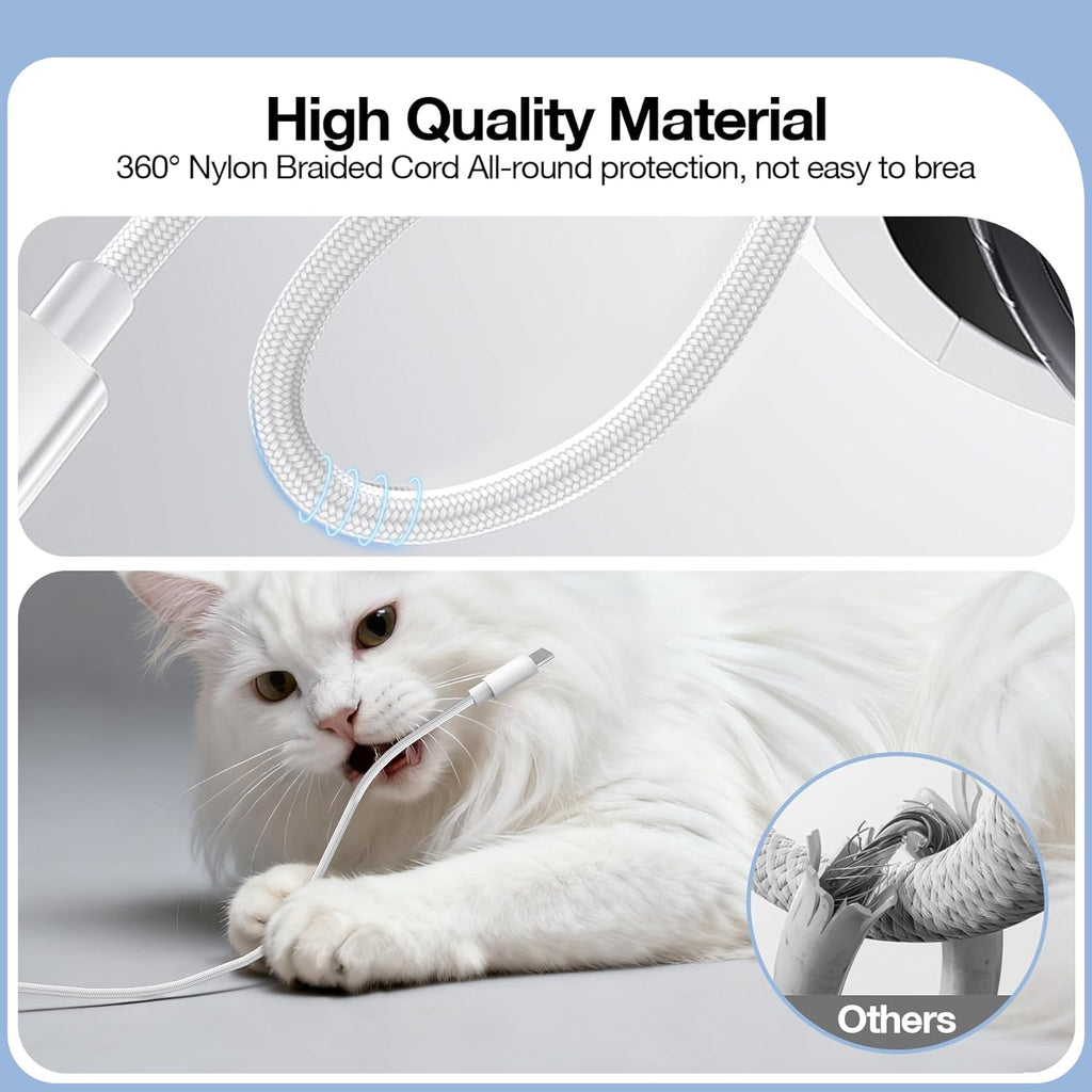 CTREEY 2-in-1 Fast Charging USB C to C Cable with Built in Apple Watch Charger for iPhone 17/16/15, iWatch Ultra 3/2/1 & Series 1-11, Vacation Camping Essentials, Portable for Samsung/Google, iPad
