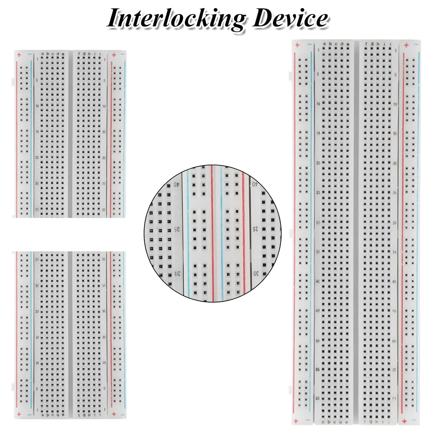 20 Pack Breadboard 830 Point Solderless Prototype PCB Board Kit, Breadboards Protoboard MB-102 for Proto Shield Distribution Connecting Blocks, Arduino DIY Electronics Kit