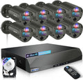 【2-Way Audio & 4K Ultra HD】 Outdoor Wired Security Camera System, Home POE Video Surveillance Cameras Systems, Surveillance DVR Kits