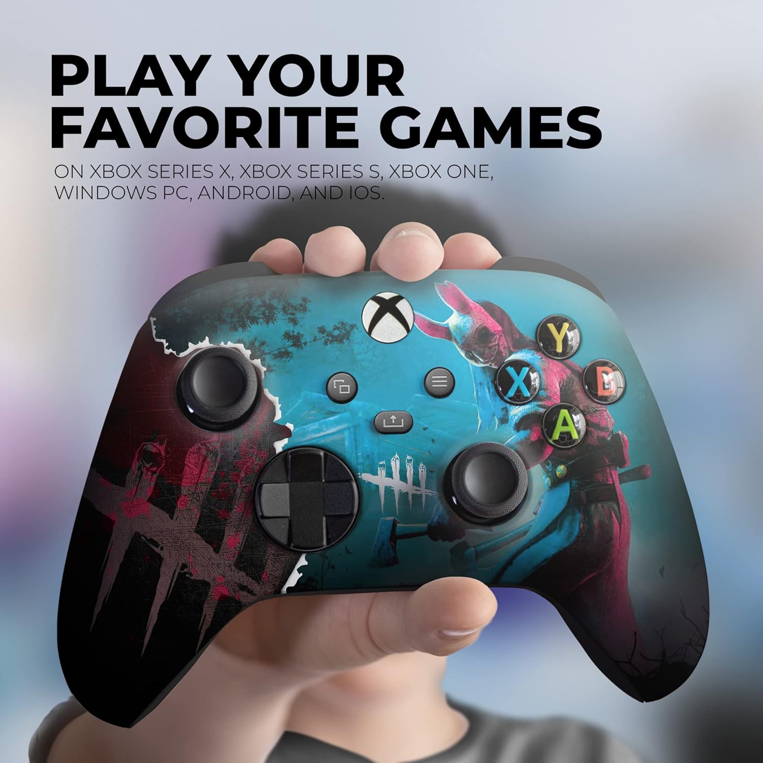 DreamController Dead By Daylighht Custom X-box Controller Wireless compatible with X-box One/Series X/S Proudly Customized in USA with Permanent HYDRO-DIP Printing(NOT JUST A SKIN) (MODDED)