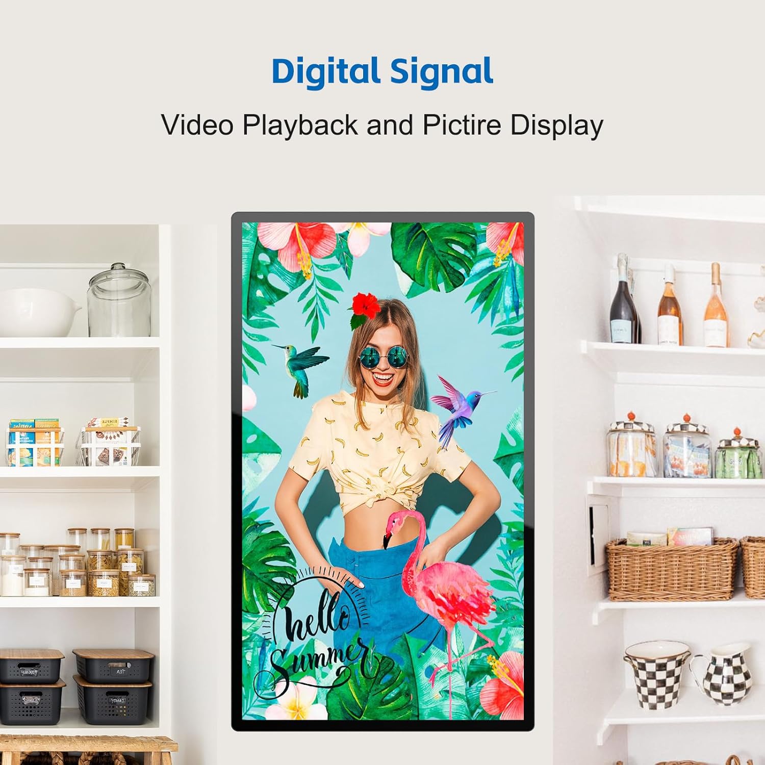 GreenTouch 32 Inch Industrial Digital Signage Touchscreen Monitor, 500 Nits Display 1920 x 1080P, Built-in Speaker, with HDMI + VGA + DVI Ports for Advertising