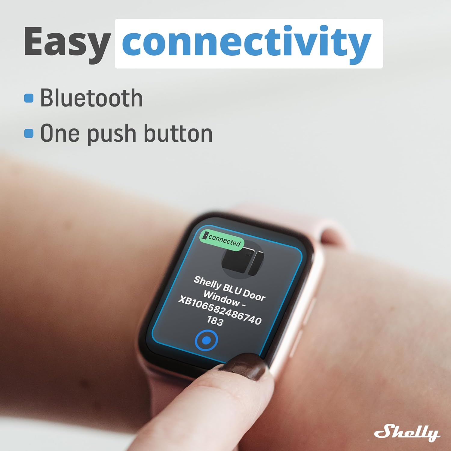 Shelly Blu Door/Window Black | Bluetooth Operated Sensor | Home Automation | iOS Android App | Alexa & Google Home Compatibility | Lux and Tilt Angle Measurement | Set Custom Activation Scenes