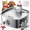 Cordless Dog Water Fountain, 5000mAh Battery Operated Water Fountain for Dogs, Stainless Steel Cat Water Fountain for Multi-Cats & Small-Medium Dogs, 8L Automatic Pet Water Fountain, Easy to Clean