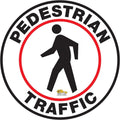 Mighty Line Pedestrian Traffic Crossing Walkway Floor Sign for Safety, Caution, Warning, Heavy-Duty, Peel and Stick, Adhesive, Industrial Quality, 24"
