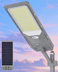 JAYNLT X-12000W Solar Street Lights,6500K Commercial Parking Lot Light Dusk to Dawn,IP68 Waterproof Flood Security Street Lights Motion Sensor for PlayCourt,Farm