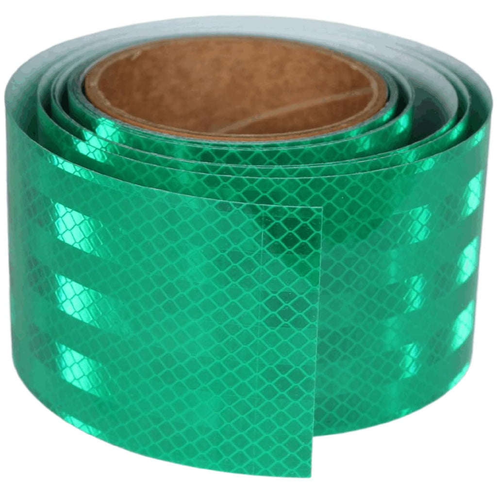 Non Fading Green Reflective Tape Outdoor Waterproof 3 inch, High Visibility Warning Industrial Marking Tape, Safety Stickers (11 feet)