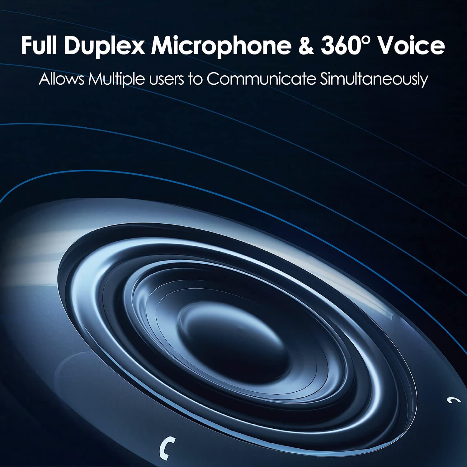 Yealink Bluetooth Speakerphone Conference Microphone Teams-Certified CP900 Enhanced Noise Reduction Algorithm Home Office 360° Voice Pickup