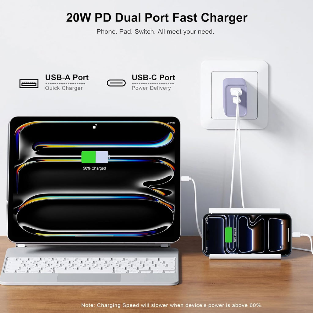 3 Pieces USB C Wall Charger for iPhone 14/15/16/17 Pro Max Plus Cube, 20W PD Type C Quick Power Adapter USBC Block Box Plug for Samsung S21 S20 Note 20 Fold3 Z Flip3 UBS-C Plug
