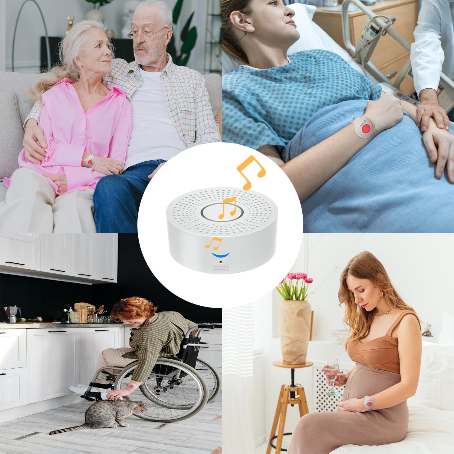 WiFi Caregiver Pager Call Button Wireless Nurse Alert Call Bell Emergency Alert Pager at Home for Elderly Patients