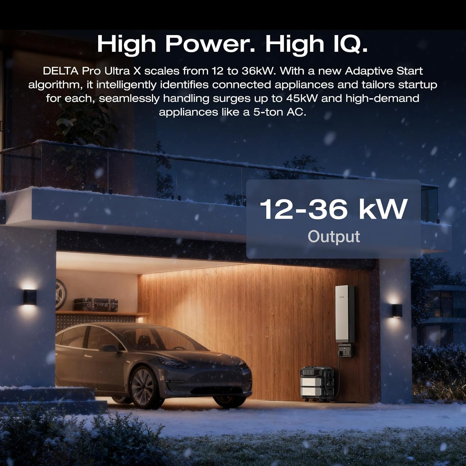 EF ECOFLOW 12288Wh Power Station: DELTA Pro Ultra X (1x Inverter + 2 x Batteries), 12000W Solar Generator for Home Battery Backup, Expandable to 180kWh, Outdoor & Camping Battery Power Supply
