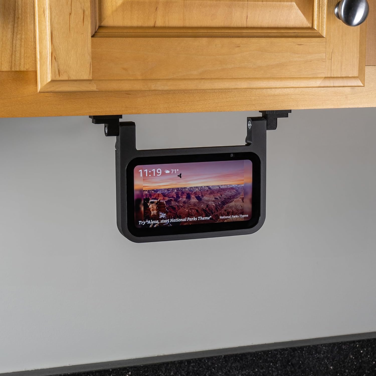 Under Cabinet Kitchen Mount Bracket for Amazon Echo Show 5 3rd Gen Alexa Devices | Compatible only with 3rd Gen 2023 Echo Show 5 Model | All Hardware Included (Black)