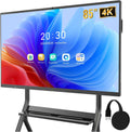 Smart Board with Wireless HDMI Display Adapter, 85 Inch Interactive Whiteboard 4K Touchscreen Built in HD Camera, Digital Presentation Electronic Smart WhiteBoard for Classroom Home Office