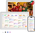Westsee 15.6" Digital Calendar Frame – Interactive Touchscreen Eletronic Calendars, Smart Family Planner for Schedule, Photo Display, Meals, Chore Chart & Tasks, Wall & Desk Mountable (White)