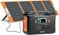 Solar Generator With Solar Panel Included, FF Flashfish 200W Portable Power Station+100W Solar Panel(DC/USB-A/USB-C Output), Backup Power Battery And Solar Panel Kit For Camping Home Power Outage