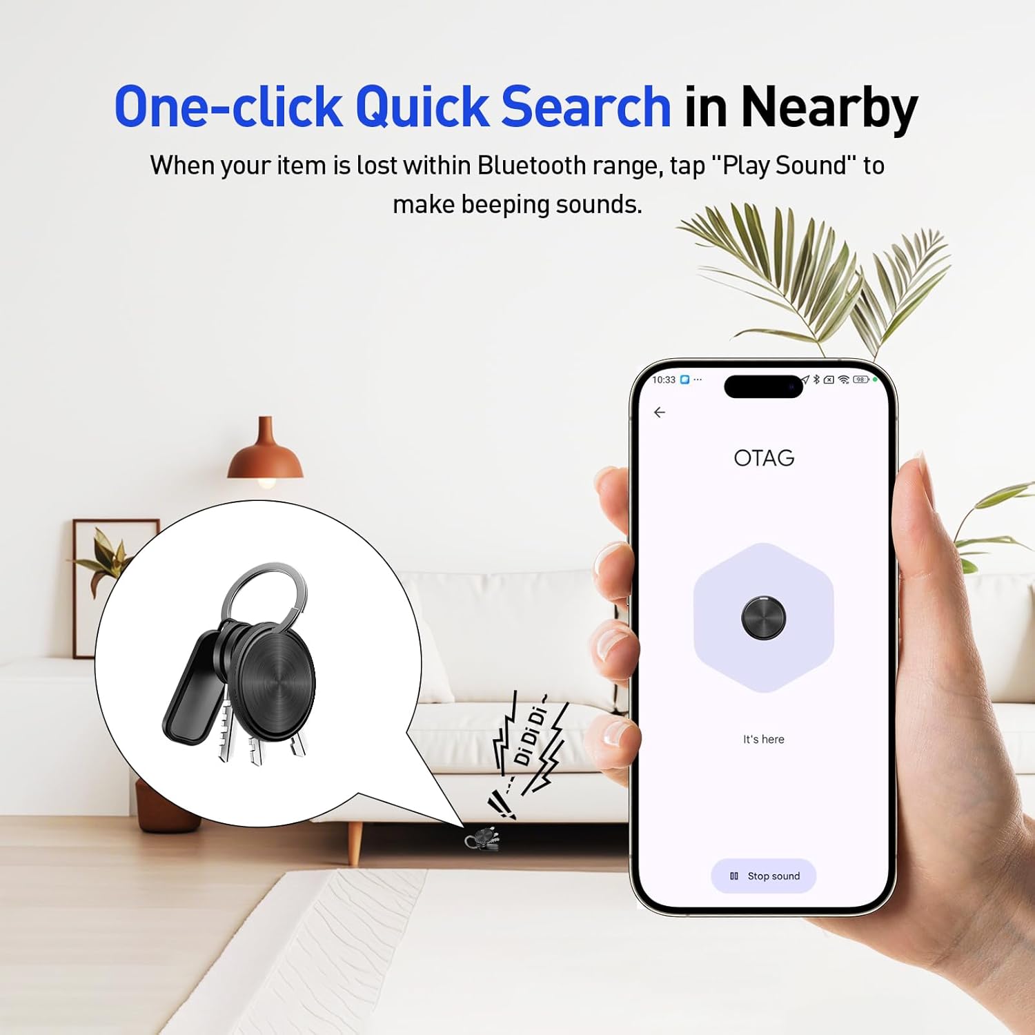 Air Tags-2 Pack Android Tracker Tag, Work with Google Find Hub App (Android Only), Loud Sound, Replaceable Battery, for Keys, Luggage, Suitcase, Backpack, Wallet