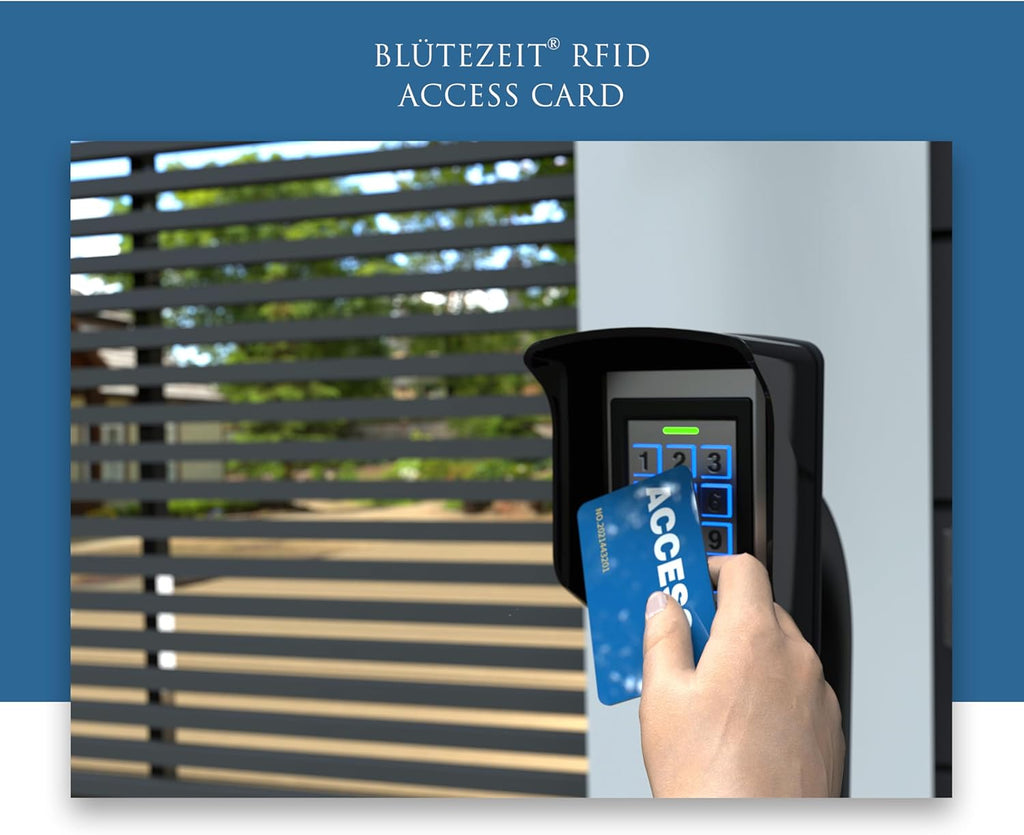 Blütezeit RFID Access Card for Sliding & Swing Gate Openers – Compatible with MWK-20 Wired Keypad, Touch-to-Open Gate Entry Card (125kHz)
