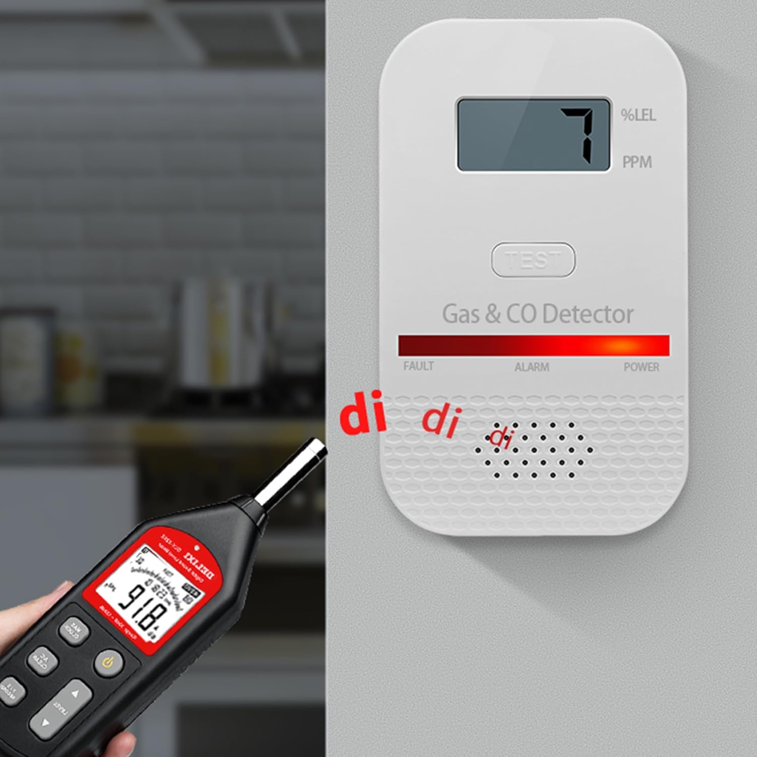4PCS 2-in-1 Carbon Monoxide and Combustible Gas Detectors Combination, Plug in Co Leak Detector LNG LPG Monitor for Home Travel RV Essentials, Sound Alarm Over 85dB, 50-Feet Detection Range