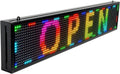 Scrolling LED Sign Programmable USB Wifi Small Indoor Outdoor Digital Bar Sign Display Stock Customizable Electronic Message Board for Business Screen Panel(39"X8")