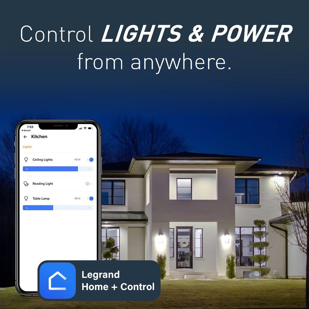 Legrand Radiant WNRR20WH 20 Amp Smart Outlet with Netatmo, Compatible with Alexa, Google Assistant & Apple HomeKit, 20A, White (1 Count)