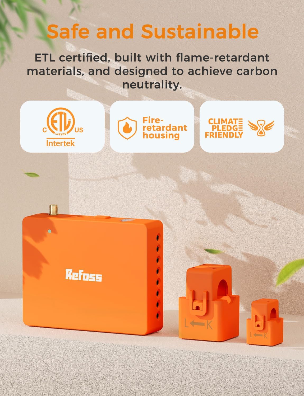 Smart Home Energy Monitor Supports Home Assistant, Real-Time Accurate Energy Consumption Tracking, Electricity Usage Monitor with 16x60A Circuit Sensors, 36-Month History, Solar Metering, 2.4G