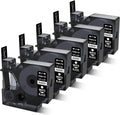 Freshworld 5-Pack Replacement for Dymo D1 Label Tape White on Black 45021 S0720610 Permanent Polyester Tapes,1/2 Inch(12mm) x 23Ft(7m),for Dymo LabelManager PnP 160 210D 260P 280 360D 420P Label Maker