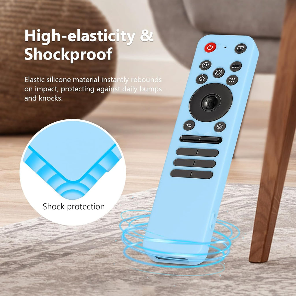 LEFXMOPHY Cover for LG MR25GA Remote Compatible with 2025 LG OLED Smart TV C5 B5 G5 M5 Series Remote, Silicone Case Glow in Dark - Blue