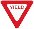 Yield Sign 30 × 30 Inch Engineer Grade Reflective Aluminum Waterproof Fade-Resistant Red Yield Safety Sign with Pre-Drilled Holes for Road Driveway Street